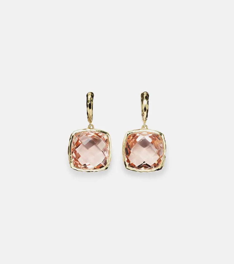 Octavia Elizabeth Serenity 18kt gold earrings with morganite