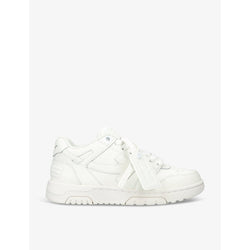 Off-White C/O Virgil Abloh Out Of Office brand-embroidered leather low-top trainers | LYBSTORE