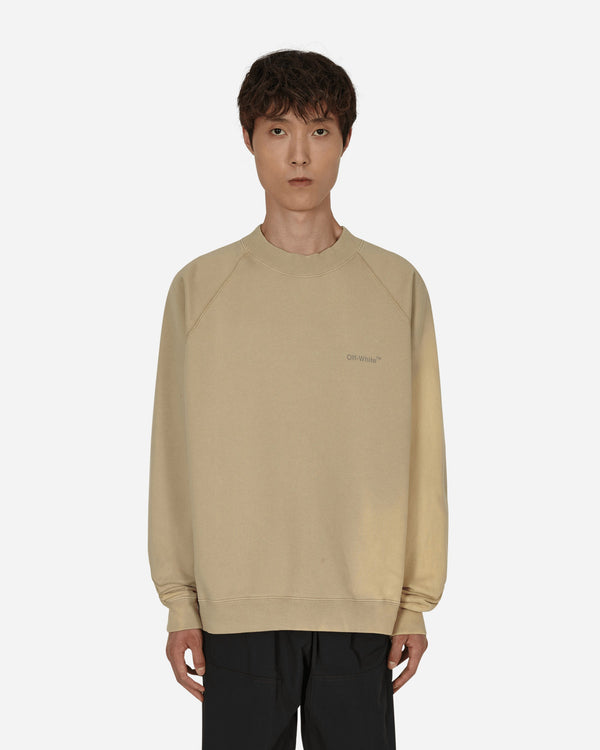 Off-White Diag Tab Vintage Crewneck Sweatshirt Beige