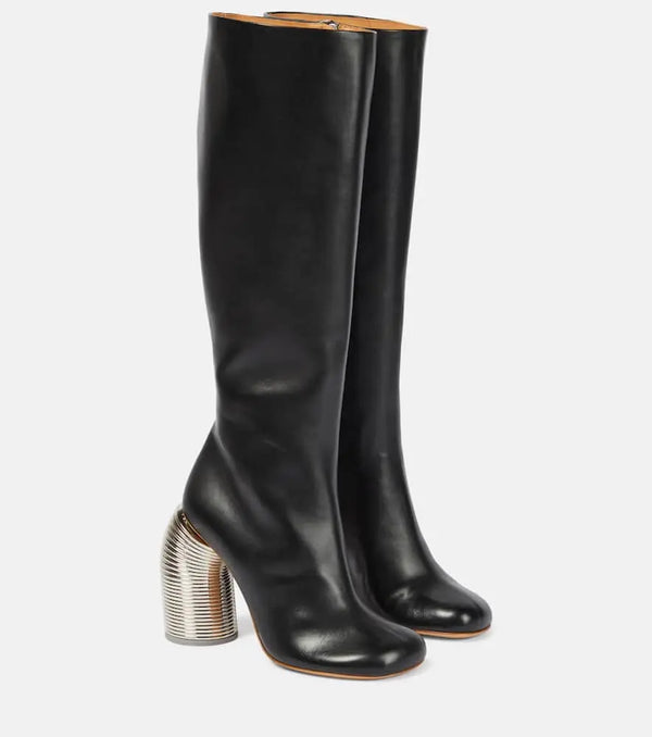 Off-White Leather knee-high boots | LYBSTORE