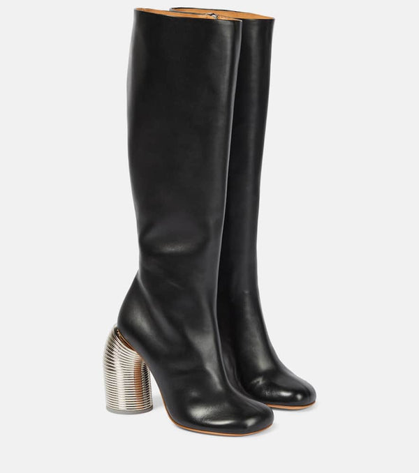 Off-White Leather knee-high boots