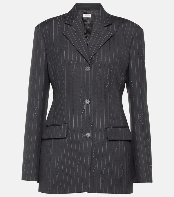 Off-White Pinstripe single-breasted blazer | LYBSTORE