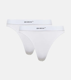 Off-White Set of 2 logo cotton thongs