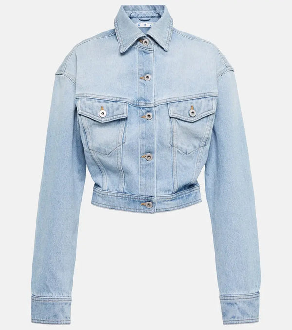 Off-White Toybox cropped denim jacket | LYBSTORE