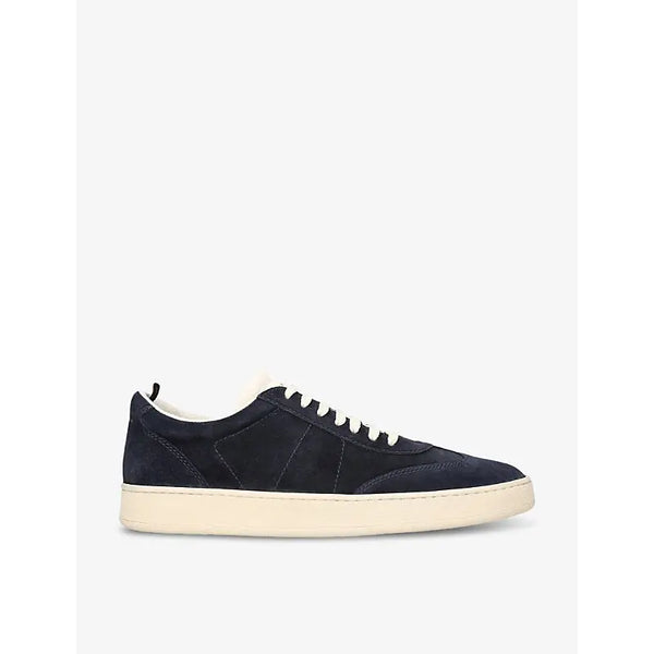 Officine Creative Kombi logo-embossed suede and leather low-top trainers