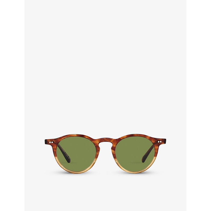 Oliver Peoples 0OV5504SU Solar round-frame tortoiseshell acetate sunglasses | LYBSTORE