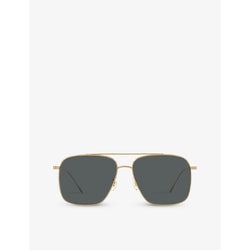 Oliver Peoples OV1320ST Dresner aviator-frame titanium sunglasses | LYBSTORE