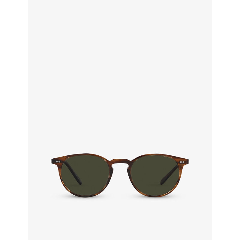 Oliver Peoples OV5004SU Riley round-frame tortoiseshell acetate sunglasses | LYBSTORE