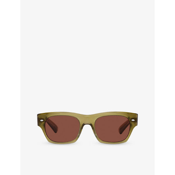 Oliver Peoples OV5514SU Kasdan rectangular-frame acetate sunglasses | LYBSTORE