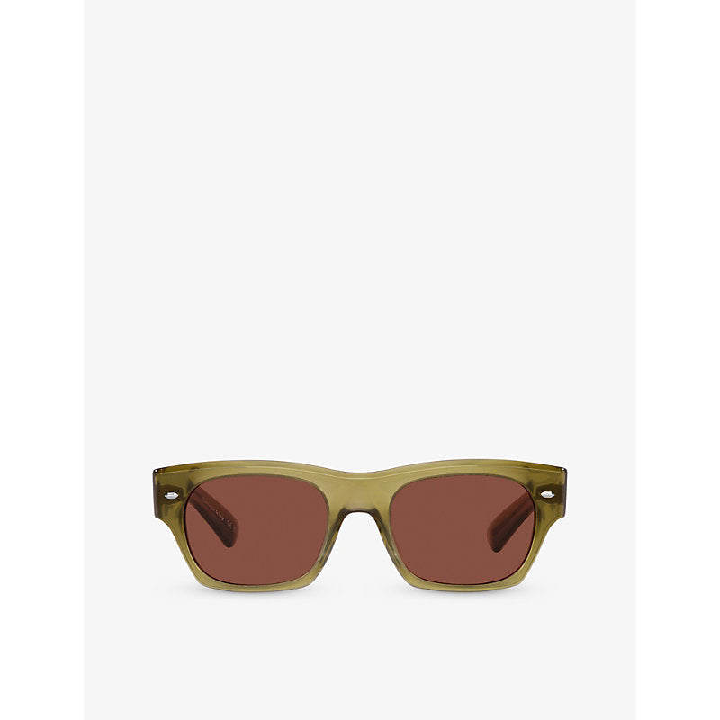 Oliver Peoples OV5514SU Kasdan rectangular-frame acetate sunglasses | LYBSTORE