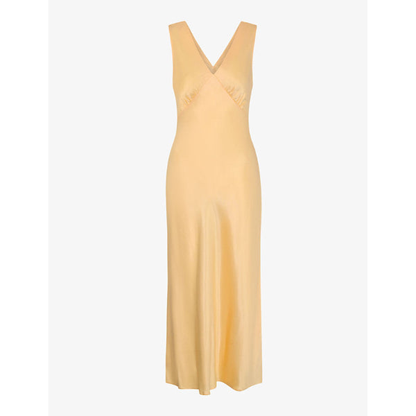 Omnes Iris V-neck sleeveless woven maxi dress | LYBSTORE