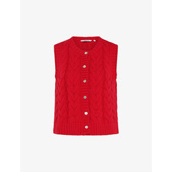 Womens Omnes Matilda cable-knit cotton knitted vest