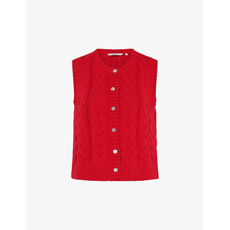 Womens Omnes Matilda cable-knit cotton knitted vest