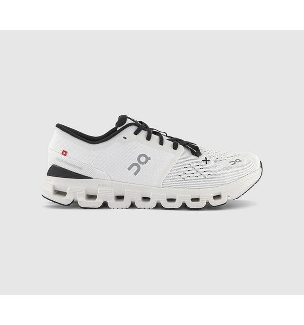 On Running Mens Cloud 4 X Trainers Ivory Black In Natural