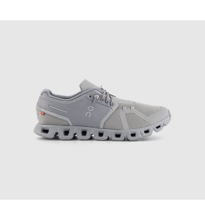 On Running Mens Cloud 5 Combo Trainers Fog Alloy In Grey