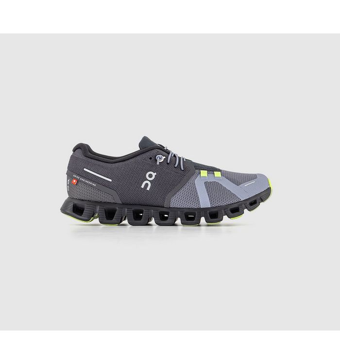 On Running Mens Cloud 5 Trainers Magnet Fossil In Grey