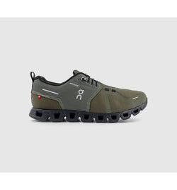 On Running Mens Cloud 5 Waterproof Trainers Olive Black In Green