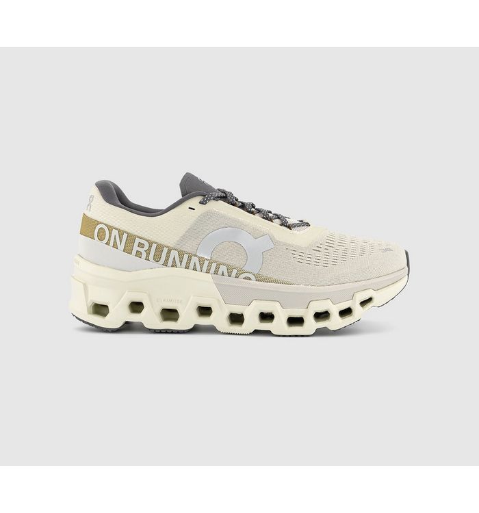 On Running Mens Cloudmonster 2 Trainers Cream Ice In Natural