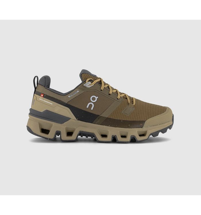 On Running Mens Cloudwander Waterproof Trainers Hunter Safari In Natural