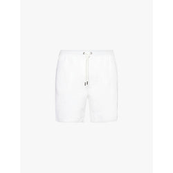 Onia Air 6' logo-tab linen-blend shorts