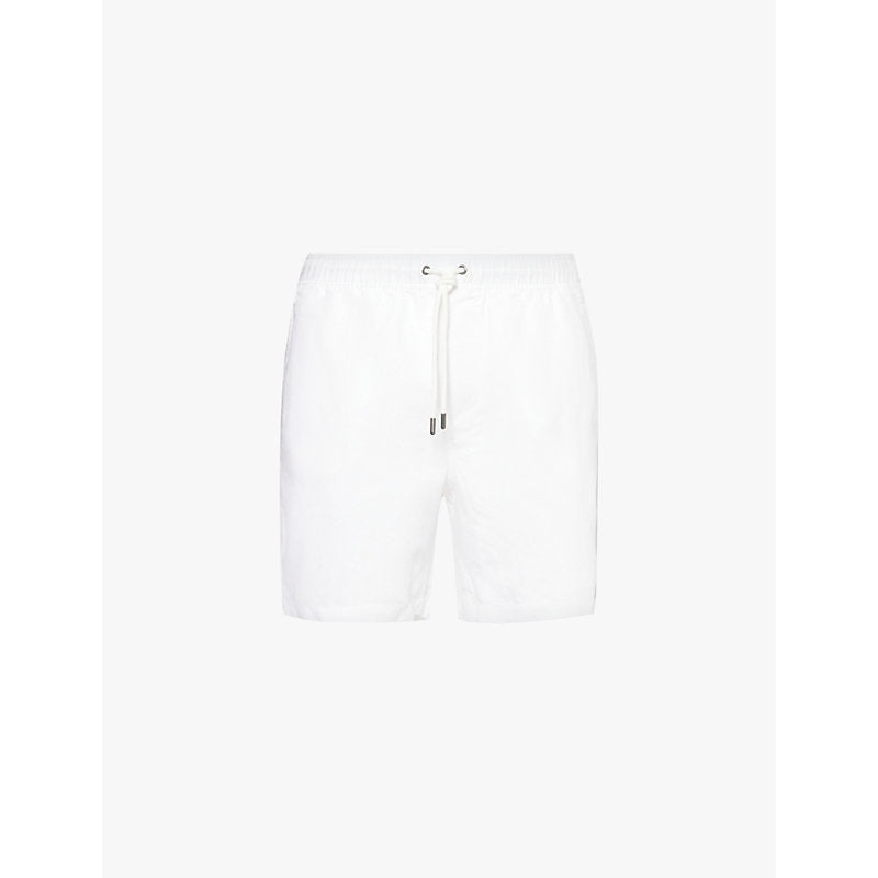 Onia Air 6' logo-tab linen-blend shorts