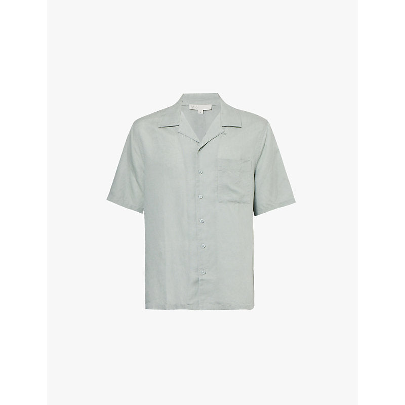 Mens Onia Air Convertible short-sleeve linen-blend shirt