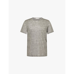 Onia Chad logo-tab linen-jersey T-shirt