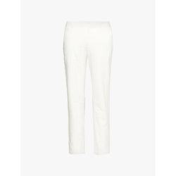 Onia Mid-rise straight-leg cotton and linen-blend trousers