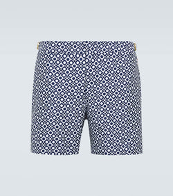 Orlebar Brown Bulldog printed jacquard swim trunks