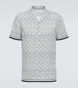 Orlebar Brown Hibbert floral bowling shirt