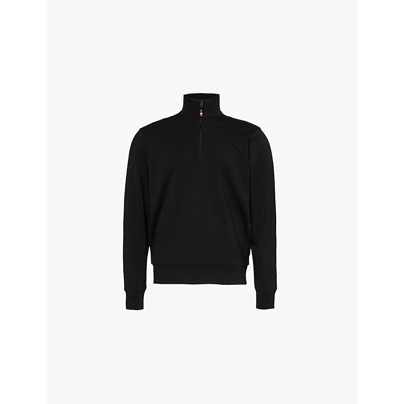 Orlebar Brown Isar half-zip funnel-neck wool stretch-jersey sweatshirt