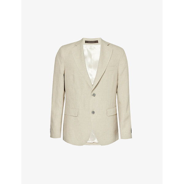 Mens Oscar Jacobson Fogerty single-breasted linen jacket