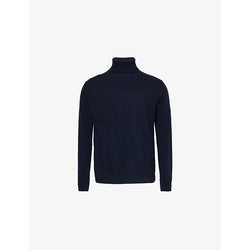 Mens Oscar Jacobson Turtleneck knitted regular-fit wool-blend jumper