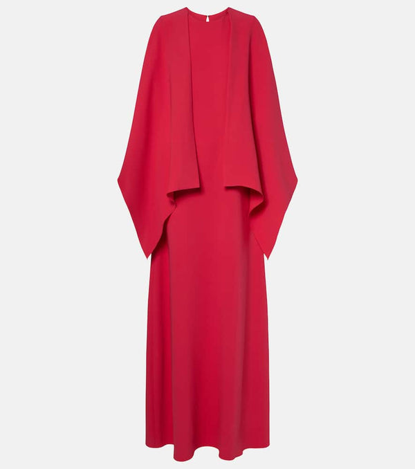 Oscar de la Renta Caped silk-blend gown