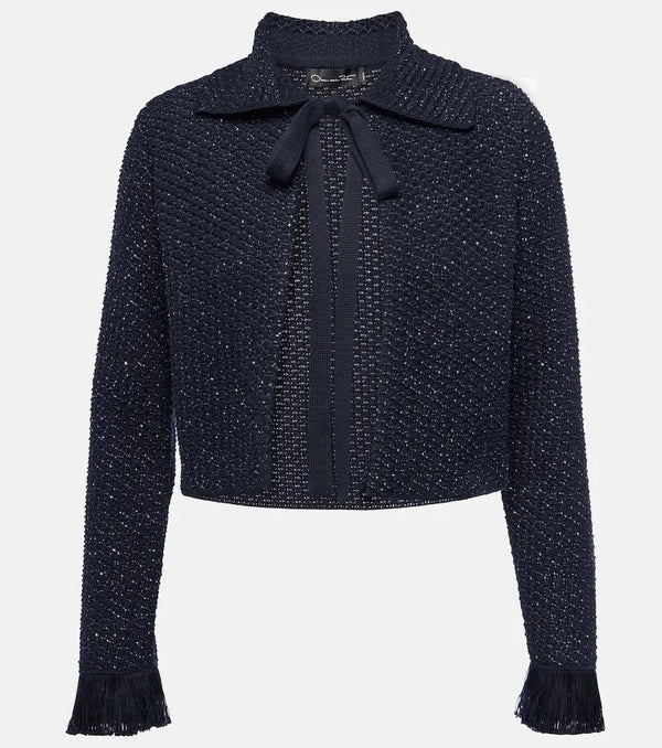 Oscar de la Renta Cotton-blend tweed jacket | LYBSTORE