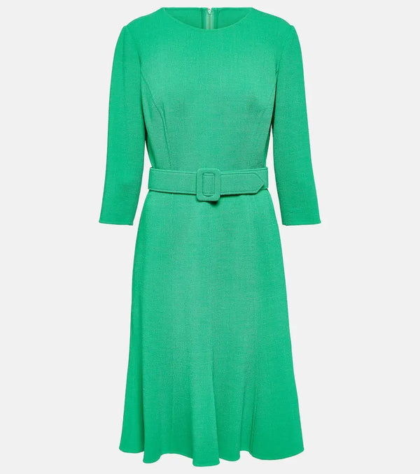 Oscar de la Renta Embellished wool-blend midi dress | LYBSTORE