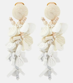 Oscar de la Renta Floral drop earrings