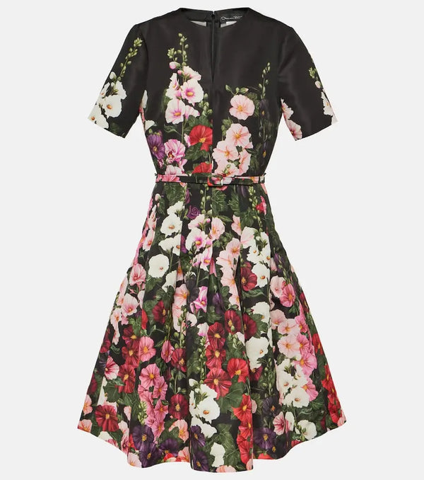 Oscar de la Renta Floral faille minidress | LYBSTORE