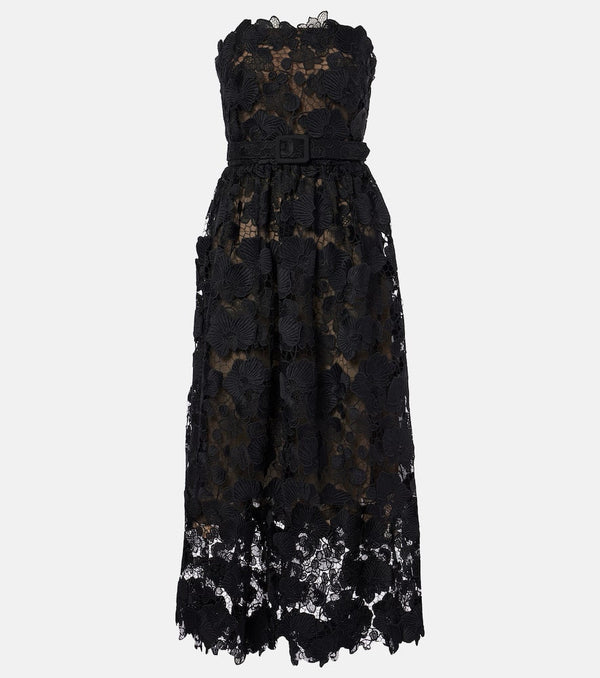 Oscar de la Renta Floral lace bustier gown