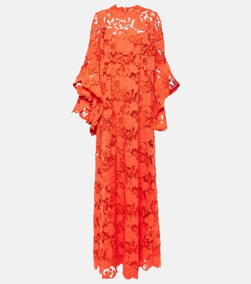 Oscar de la Renta Floral lace kaftan