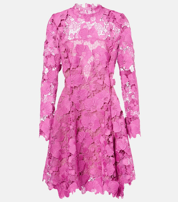 Oscar de la Renta Floral lace minidress