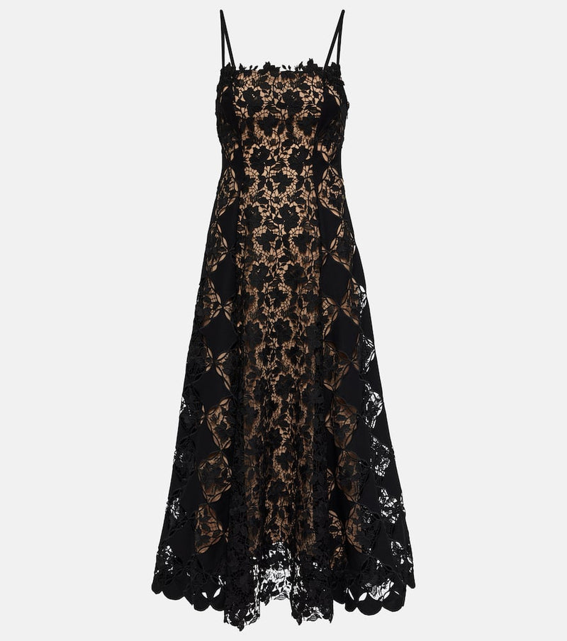 Oscar de la Renta Gardenia lace midi dress