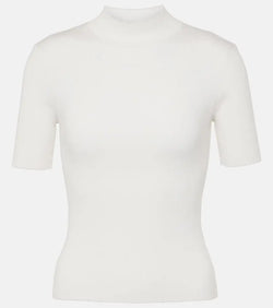 Oscar de la Renta Silk-blend turtleneck top | LYBSTORE