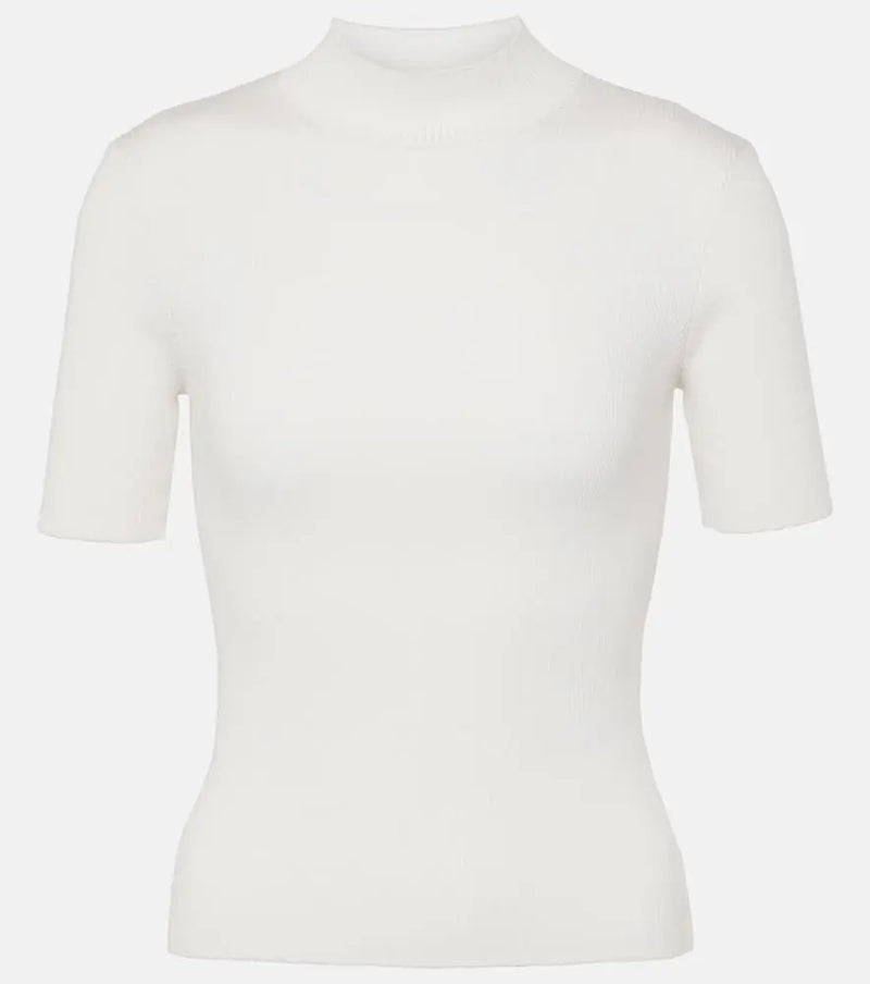 Oscar de la Renta Silk-blend turtleneck top | LYBSTORE