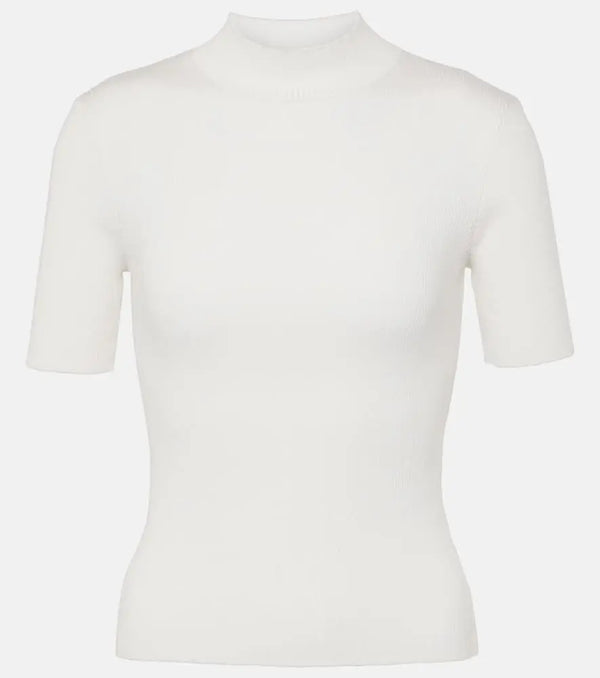 Oscar de la Renta Silk-blend turtleneck top