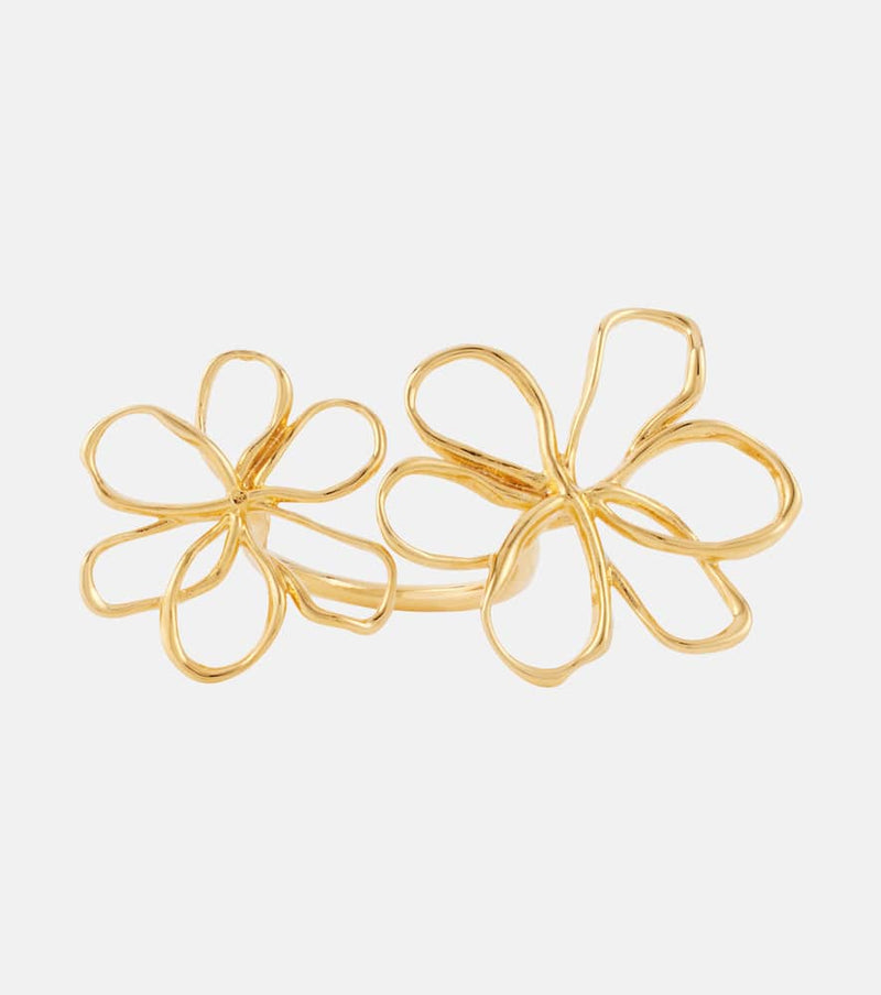 Oscar de la Renta Threaded Flower ring