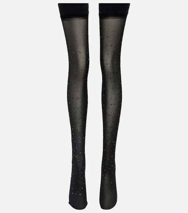 Oséree Embellished over-the-knee socks