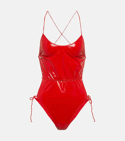 Oséree Glow latex lacé swimsuit