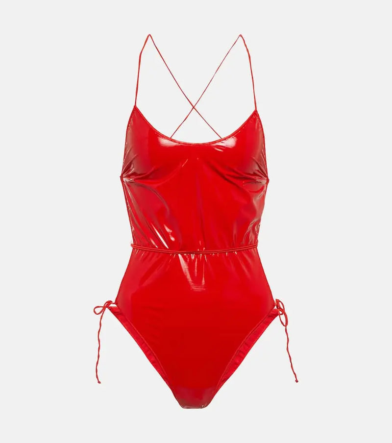 Oséree Glow latex lacé swimsuit