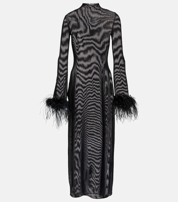 Oséree Lumière Plumage midi dress | LYBSTORE